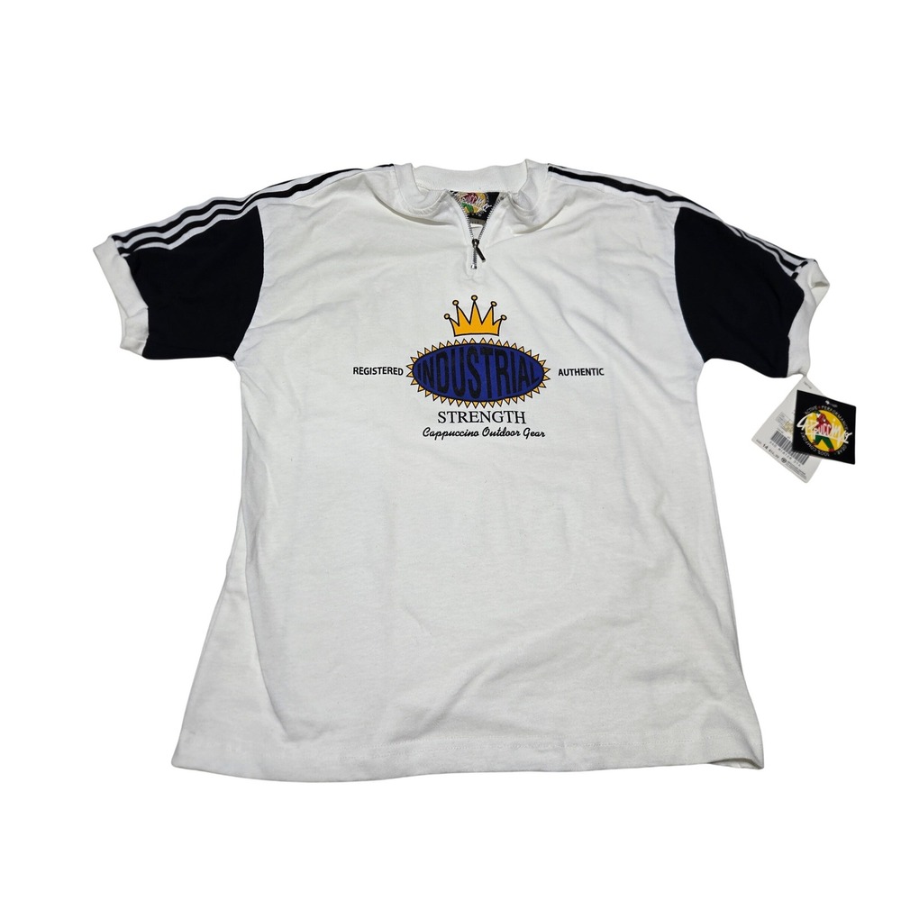 Vintage Cappuccino Industrial‎ Strength Quarter-Zip Shirt Youth 14 USA NOS 90s